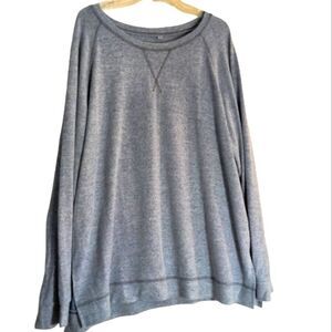 Plus Size Light Weight Long Sleeve Pull Over Crew Neck Knit Sweater 3XL